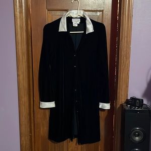 Black velvet collared dress